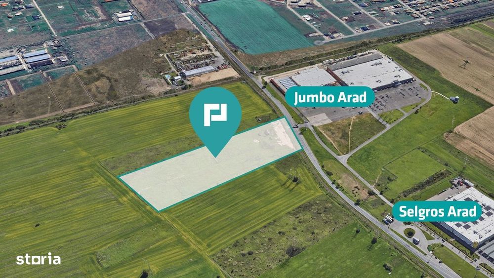 Teren de 55.340 mp, vis-a-vis de Jumbo, Arad