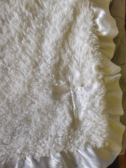Paturica bebe botez 75 x 85 cm