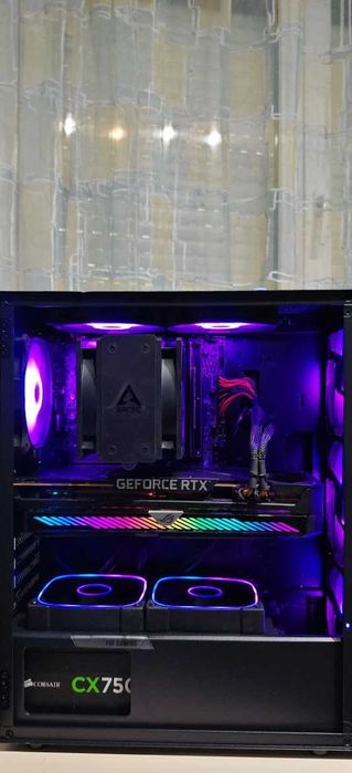 Продавам Добър Геймърски Комютър Ryzen 5 7500F/32GB/1000GB SSD/Asus TUF Gaming RTX 3070/Гаранция