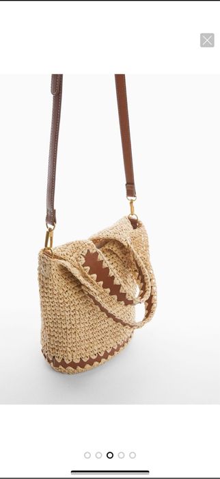 Нова  сламена чанта манго