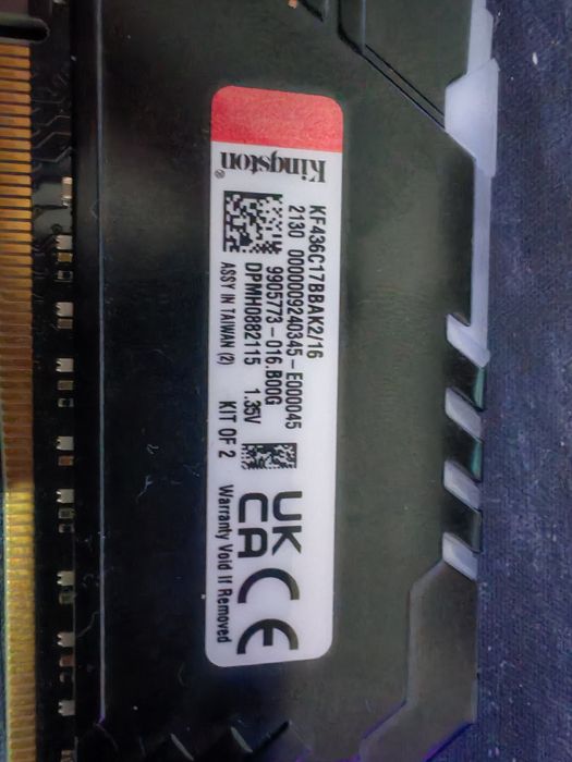 Set Memorie RAM 32gb fury beast ddr4 3600mhz