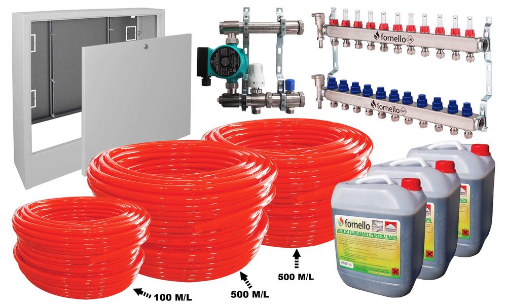 Pachet incalzire prin pardoseala, Fornello, 110 mp