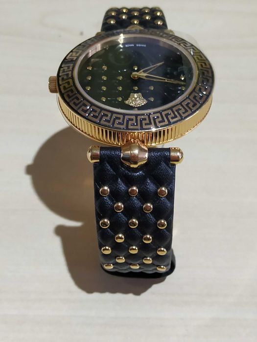 Ceas Versace Vanitas VK7 NOU 40mm Sapphire Crystal nepurtat Gold