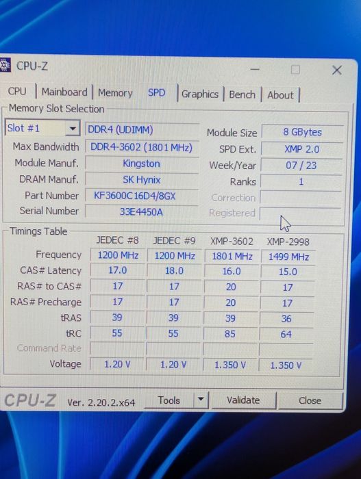 Kingston Fury 4x8gb 3600MT's cl16