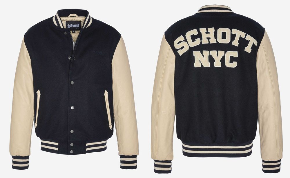 Schott NYC Varsity Jacket ОРИГИНАЛНО мъжко бомбър яке - M