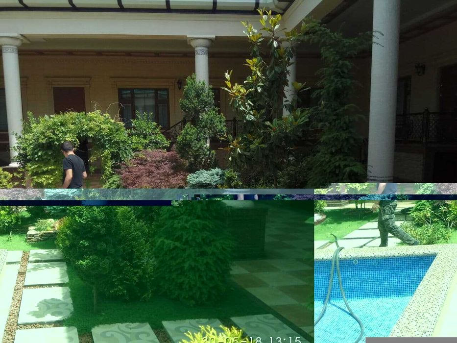 Газоны ландшафт газон landshaft gullar дарахтлар микроклимат