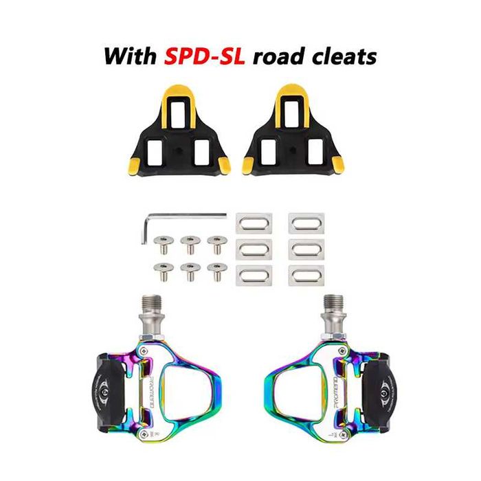 Самозаключващи педали за шосеен велосипед PROMEND Y, SPD-SL + Парчета