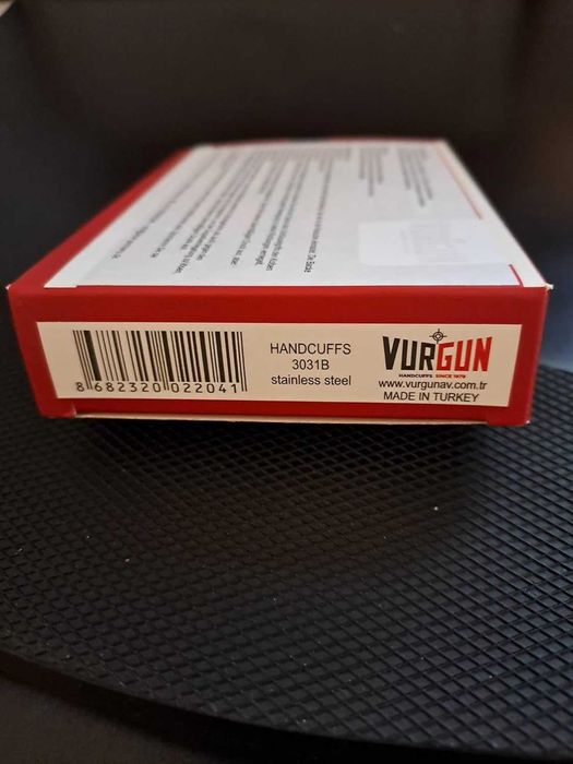 Качествени Белезници Vurgun Турция с твърда връзка черни от Стомана