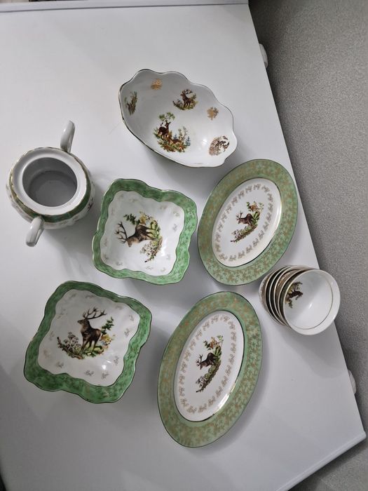 Сервиз Охота кобальт