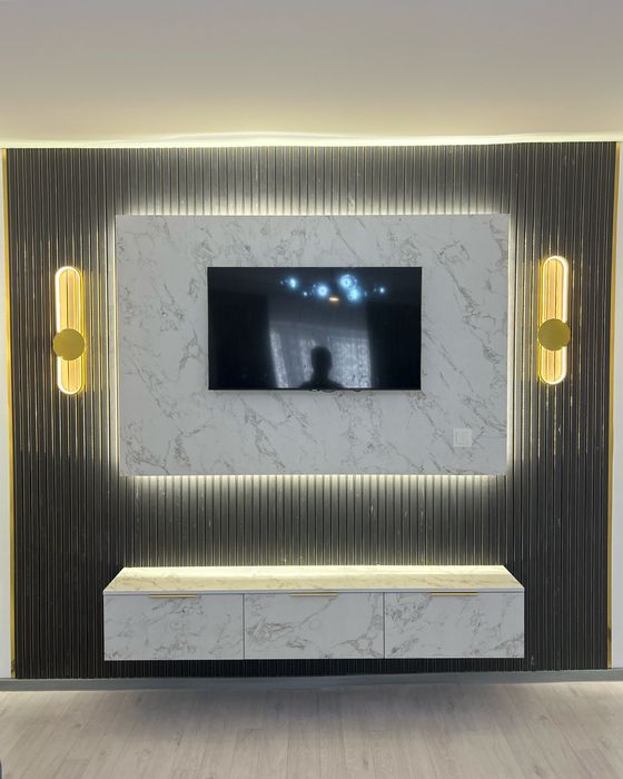 Тв зона, материал +установка