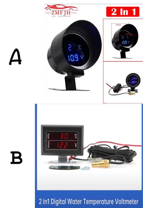 Датчики температуры и вольтметра