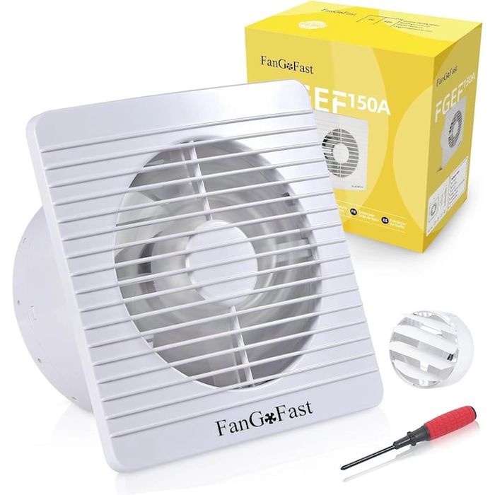 Ventilator de evacuare 150 mm, Silentios 132 m³/h, clapa de retur