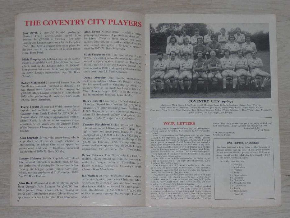 Арсенал Лондон оригинални футболни програми сезони 1971/72 до 1979/80