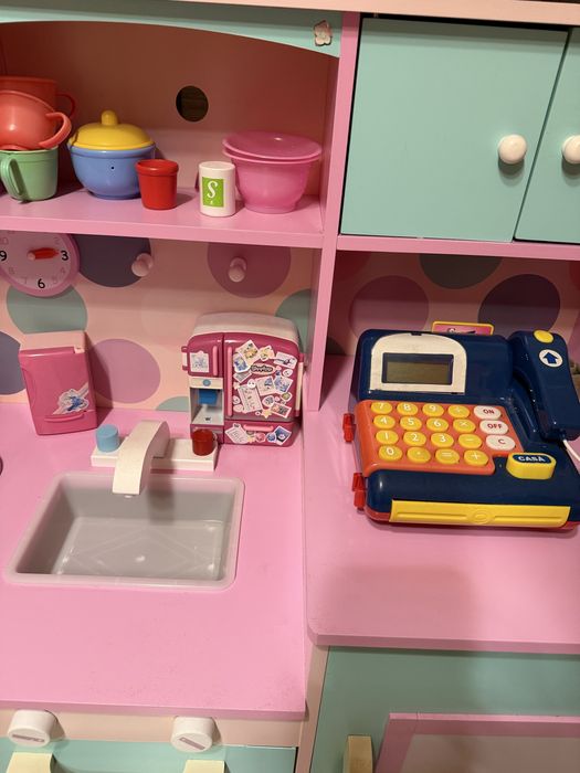 Bucatarie din lemn pentru copii + accesorii