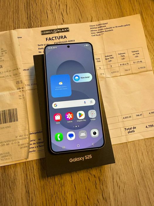 Vand Sau Shimb Samsung Galaxy S25 5G Silver Shadow 512Gb Dual Sim