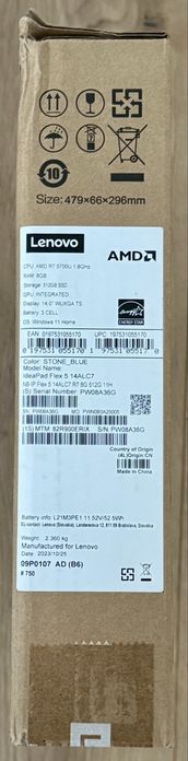 Laptop Lenovo IdeaPad Flex 5 14” Ryzen 7 8GB 512 GB  Win 11 Nou