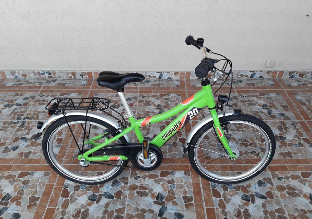 Bicicletă copii 20’ PUKY Crusader 20-3 ALUMINIU light – verde/roșu