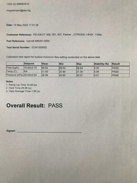 Рециклиране и ремонт на Турбокомпресори за PEUGEOTCITROEN 1.6HDI 112HP
