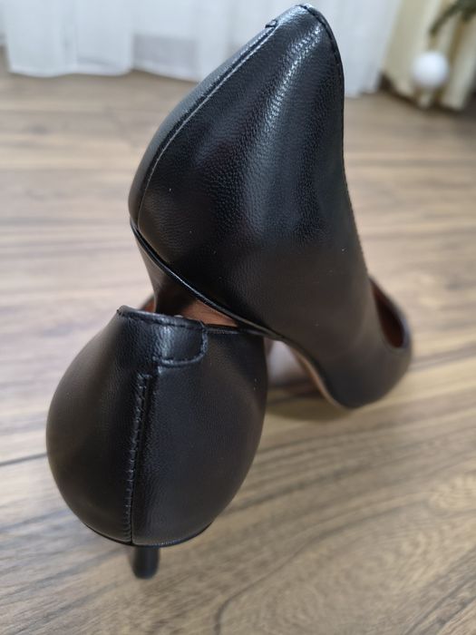 Pantofi cu toc piele naturală