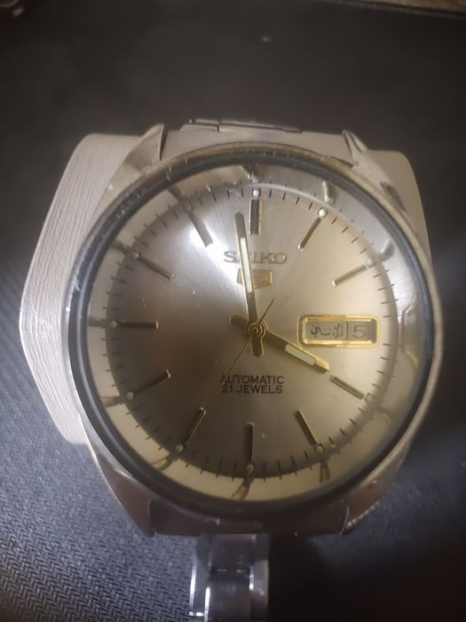 Ceas vintage Seiko 5 Automatic 21 Jewels, model clasic, funcțional