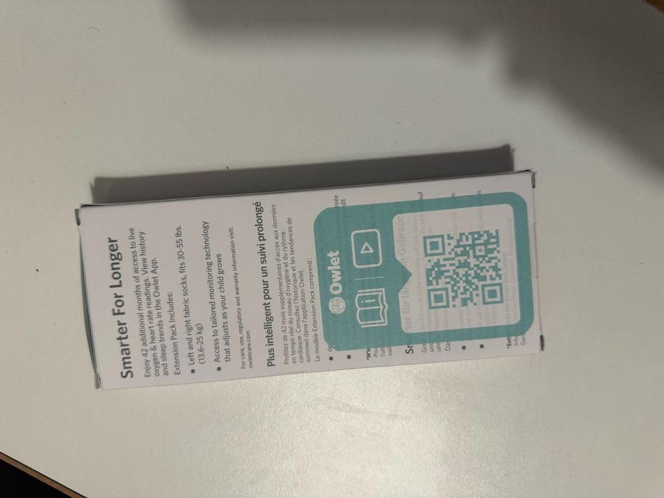 Умен чорап без смарт сензор Owlet - Extension Pack, 2 броя