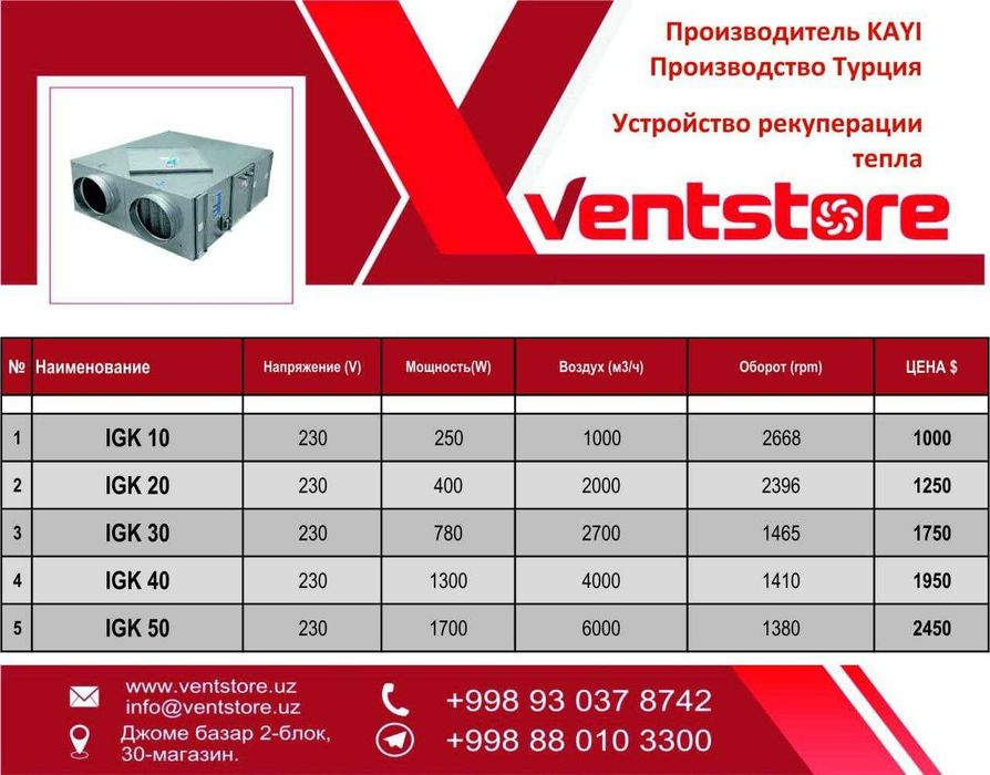 рекуператор Устройство рекуперации тепла ventilyatsiya Ventstrore