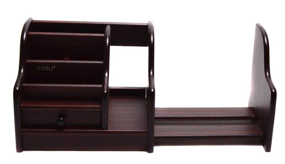 Луксозен дървен органайзер за бюро разтегателен