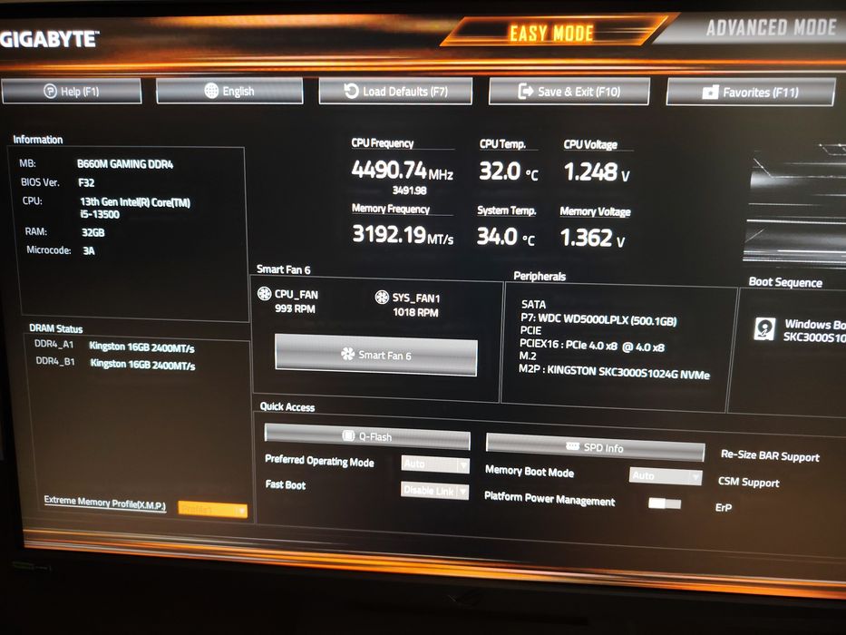 Kit gaming i5-13500 + b660m(+optional 32gb ram)