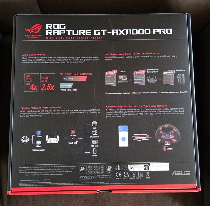Router Gaming Wireless Asus ROG Rapture GT-AX11000 Pro
