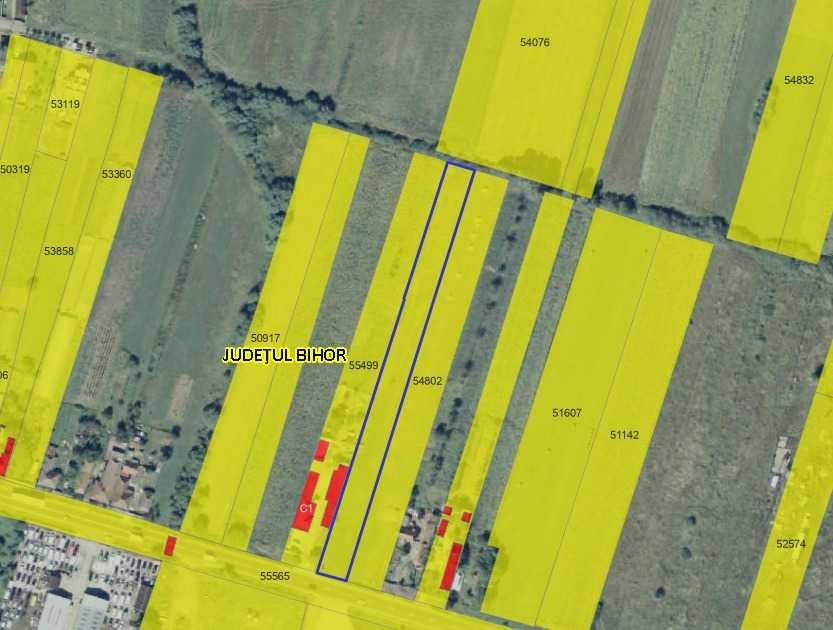 Teren intravilan 3.544 mp la DN1/E60 – Uileacu de Criș, jud. Bihor