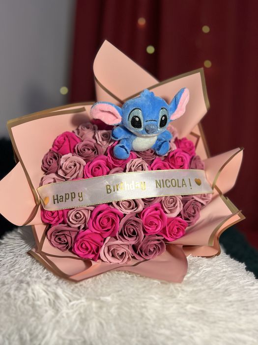 Buchet de trandafiri din sapun parfumati premium