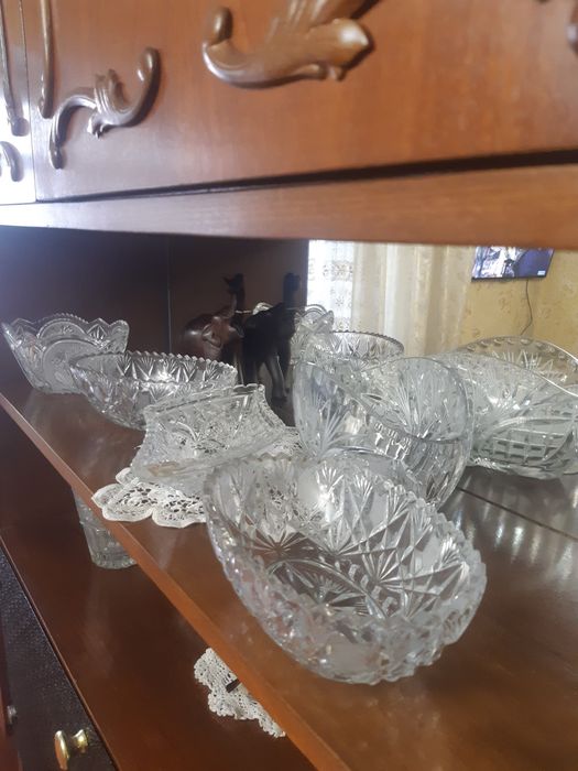 Чайный сервиз СССР,хрусталь,вазы