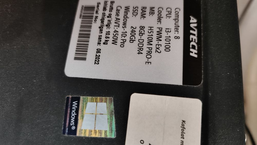 Kompyuter sotiladi. Arzon bervoraman