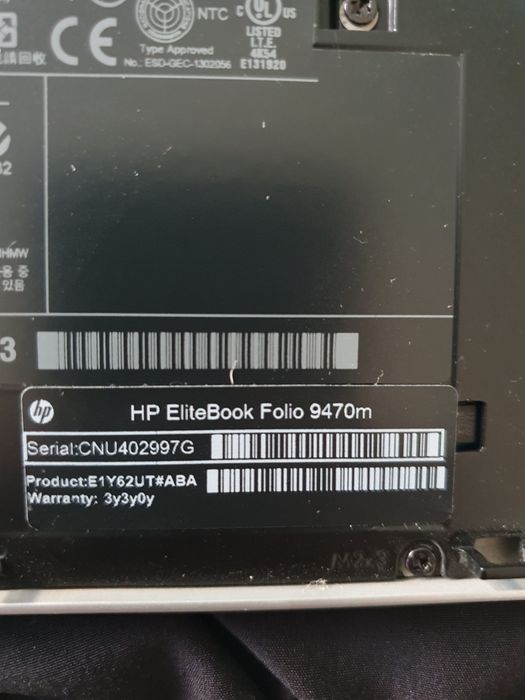 Laptop Elitebook Folio 9470m + docking station hp