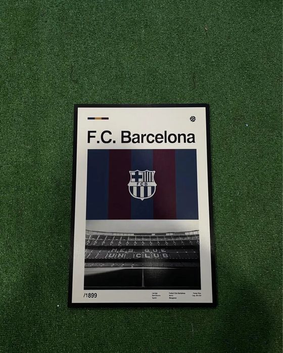 Футбольные постеры в рамке | Барселона, Реал, Манчестер,Арсенал