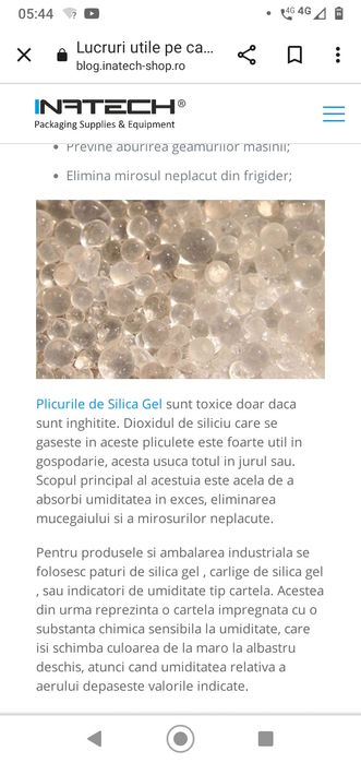 Pliculete silica gel,desicant- 50 buc-5 grame