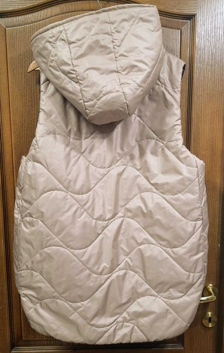 Vestă damă cu glugă cu două fețe