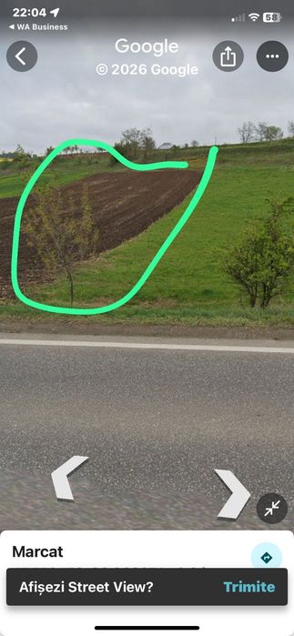 Teren de vânzare 1500 euro arul deschidere mare la drum