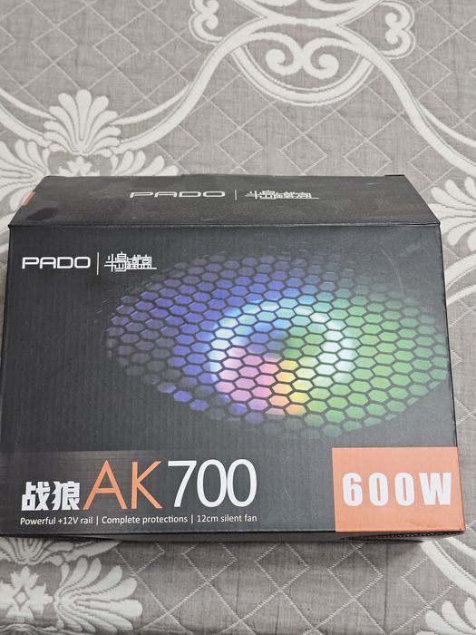 Блок питания 600W, PADO, китайский бренд, БП рабочий
