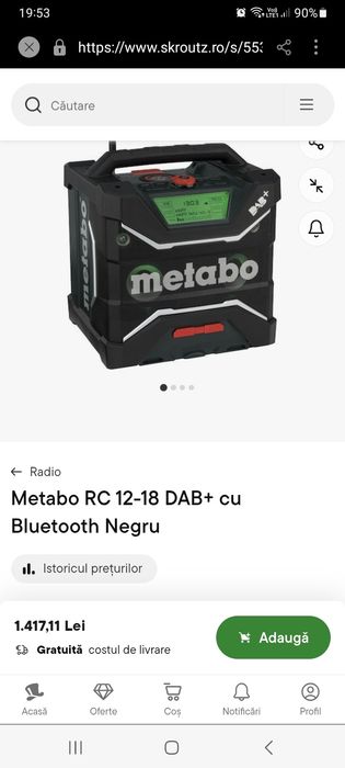 Boxa metabo RC 12-18 DAB+ cu bluethoot