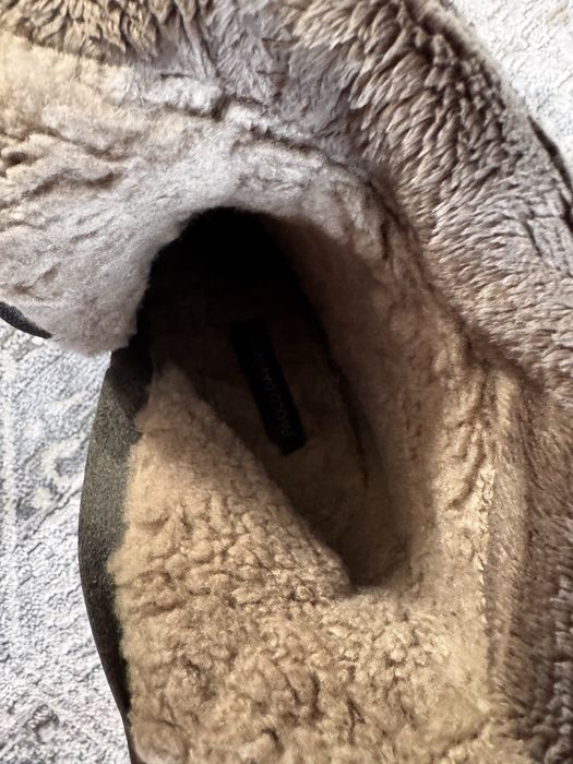 Кожаные зимние сапоги