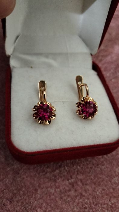 Советские серьги 583 пробы