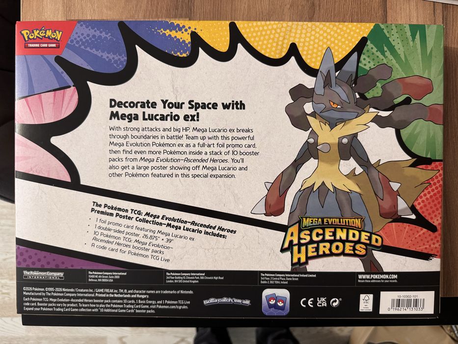Pokemon TCG Ascended Heroes premium poster collection Lucario