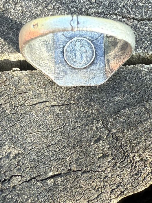 Inel cu intitale/signet ring din sec 19