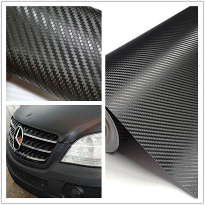Висококачествно 3D Фолио карбон черно / сиво