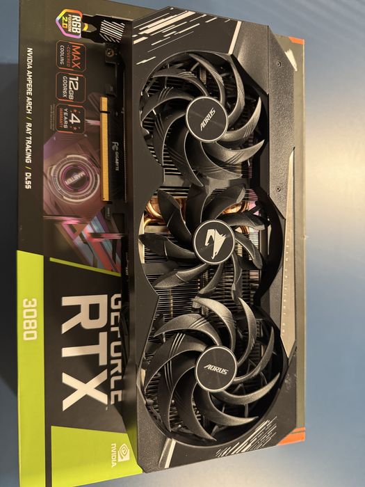 RTX 3080 12GB AORUS Master – GARANȚIE 07.2026 – stare excelentă
