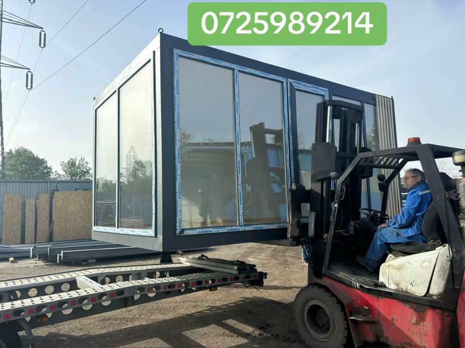 Container modular cu terasa si scari