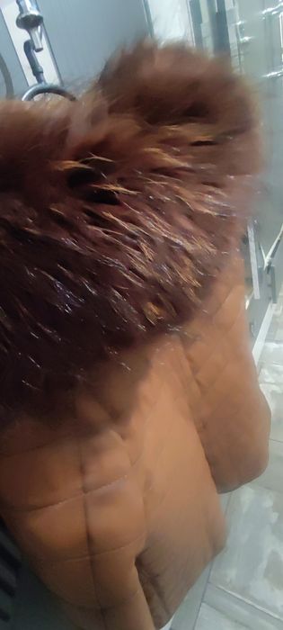 Дамско кожено яке естествена кожа, естествен косъм