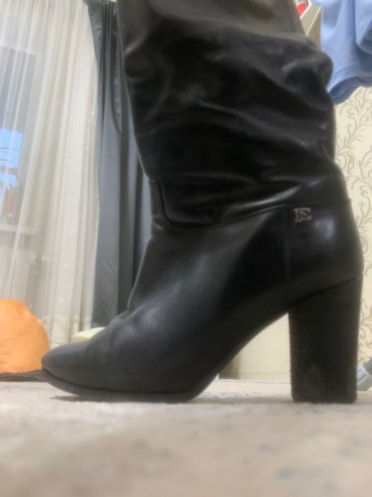 Сапоги кожаные Baskoni