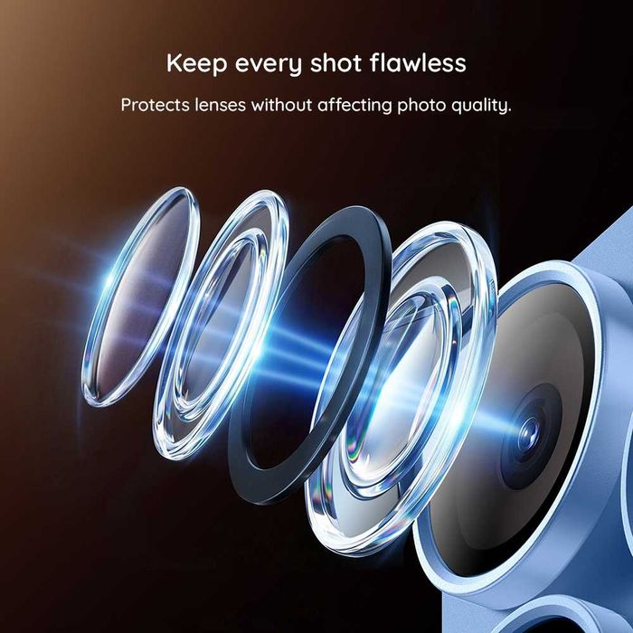 Folie din Sticla pentru Camere Foto–iPhone 18 Pro Max Negru